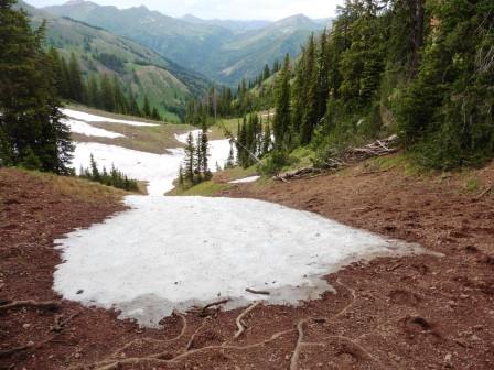 The decent from Mt Wagner Pass to Cottonwood Lake was a no go